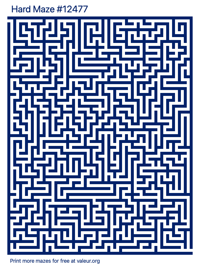 Free Printable Hard Maze number 12477