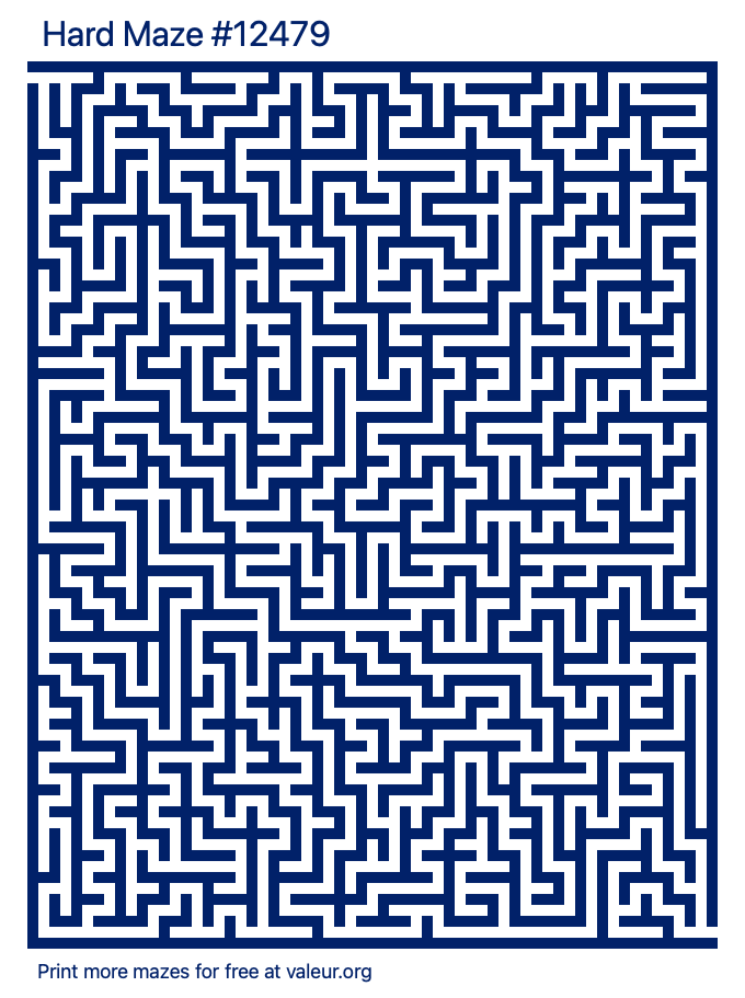 Free Printable Hard Maze number 12479