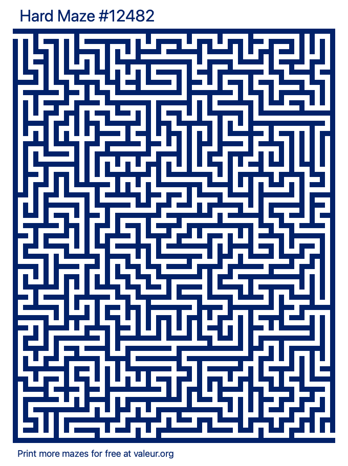 Free Printable Hard Maze number 12482