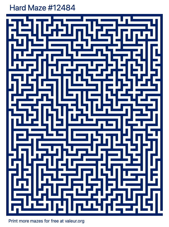 Free Printable Hard Maze number 12484