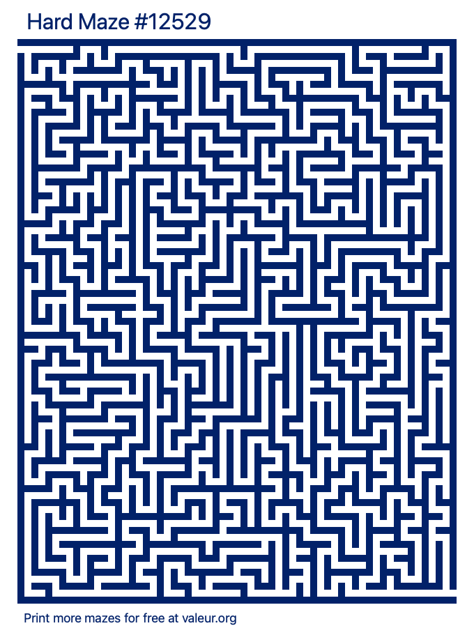 Free Printable Hard Maze number 12529