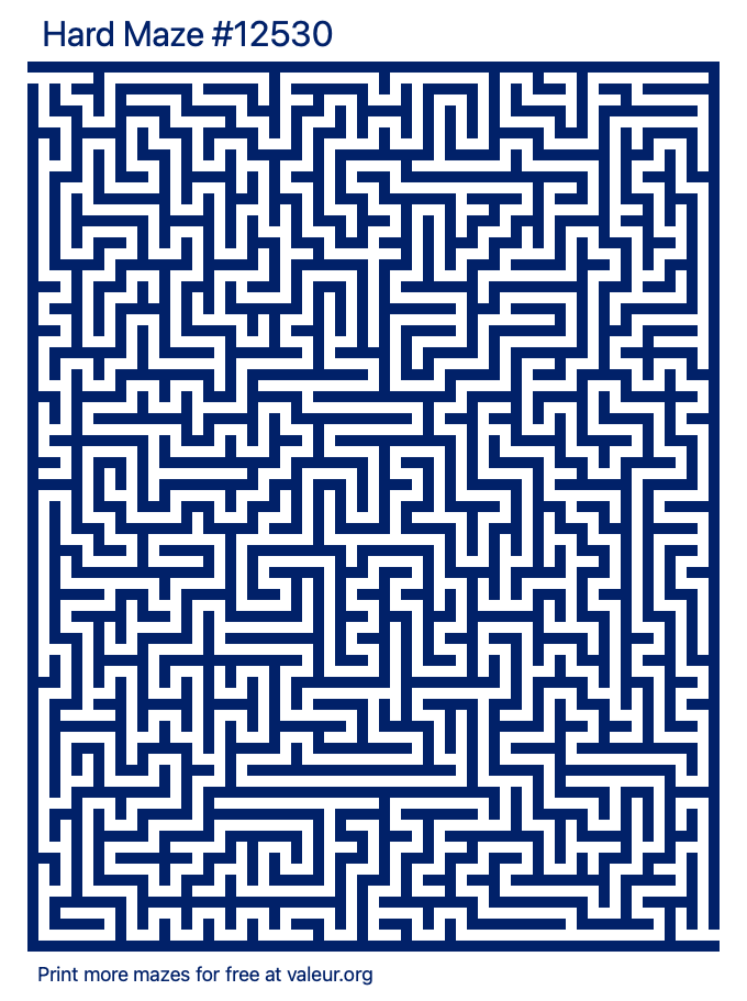 Free Printable Hard Maze number 12530