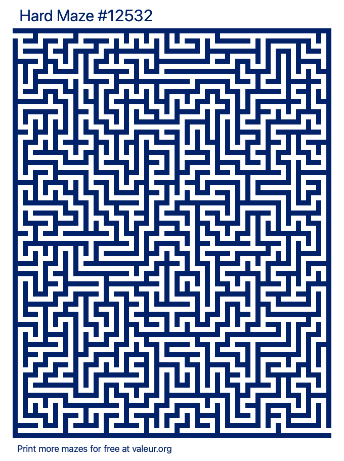 Free Printable Hard Maze number 12532