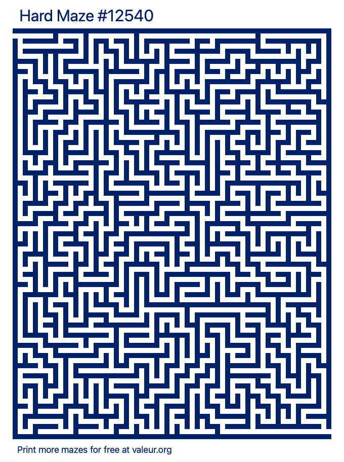 Free Printable Hard Maze number 12540