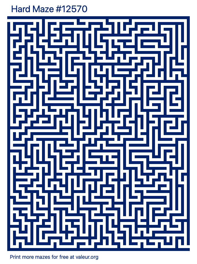 Free Printable Hard Maze number 12570