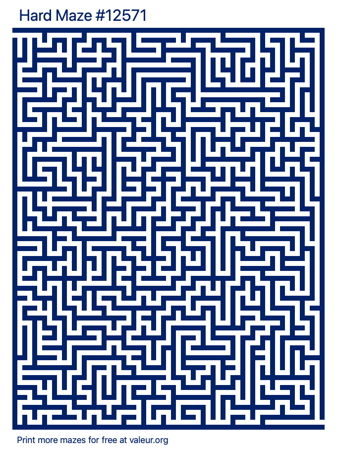 Free Printable Hard Maze number 12571
