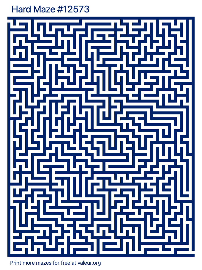 Free Printable Hard Maze number 12573