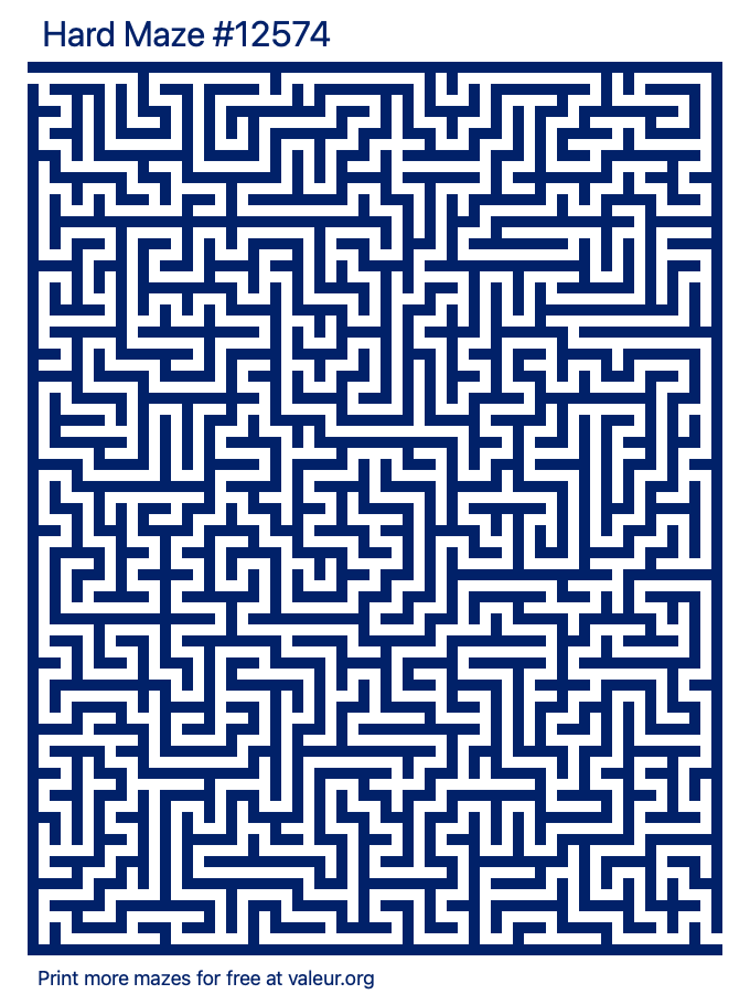 Free Printable Hard Maze number 12574