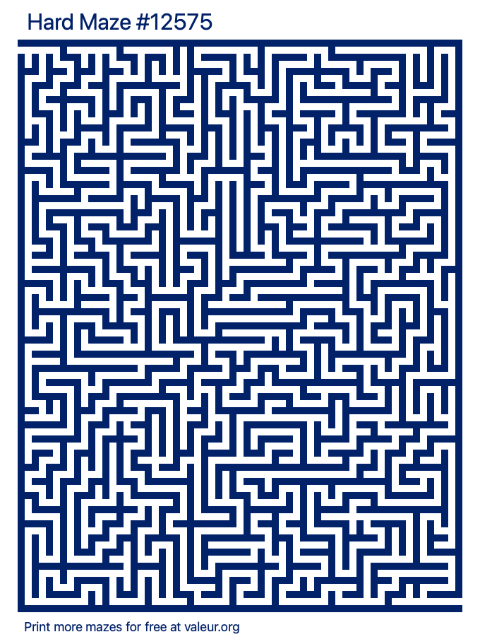 Free Printable Hard Maze number 12575