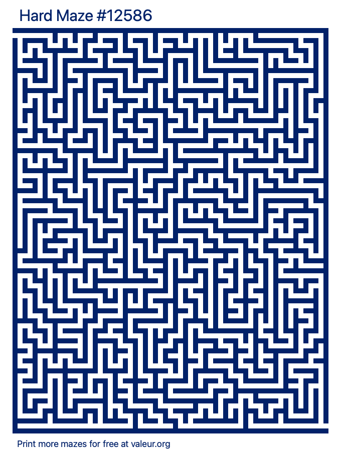 Free Printable Hard Maze number 12586