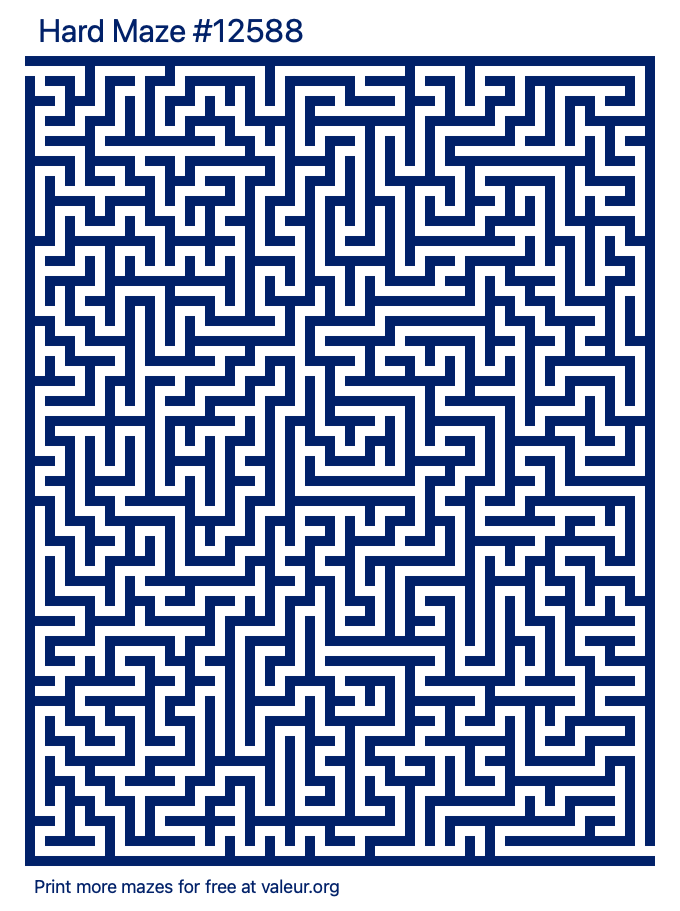 Free Printable Hard Maze number 12588