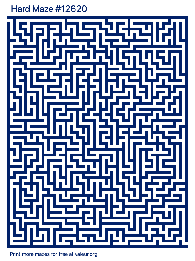 Free Printable Hard Maze number 12620