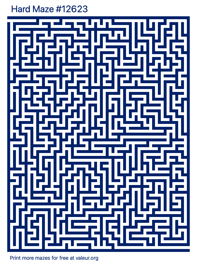 Free Printable Hard Maze number 12623