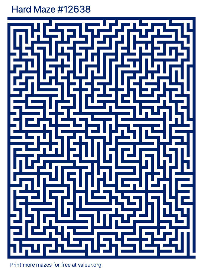 Free Printable Hard Maze number 12638