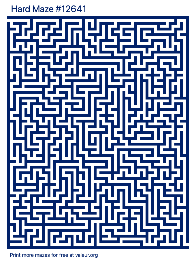 Free Printable Hard Maze number 12641