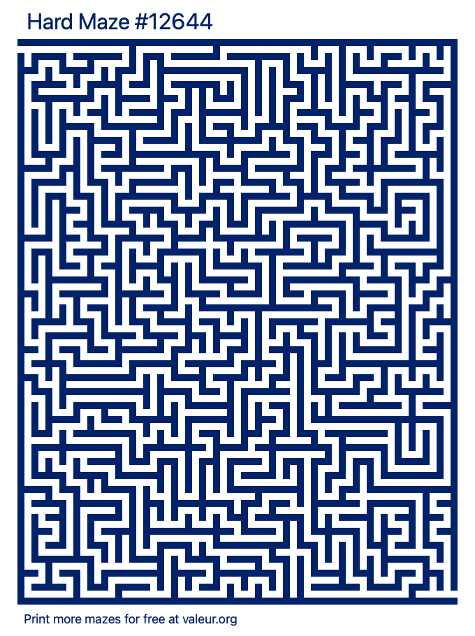 Free Printable Hard Maze number 12644