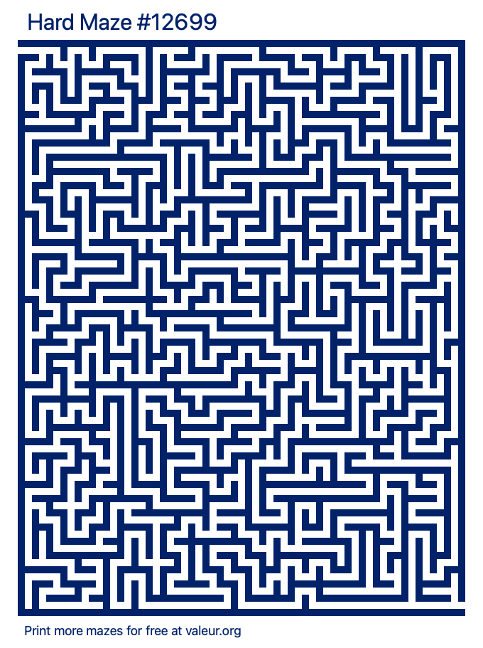 Free Printable Hard Maze number 12699