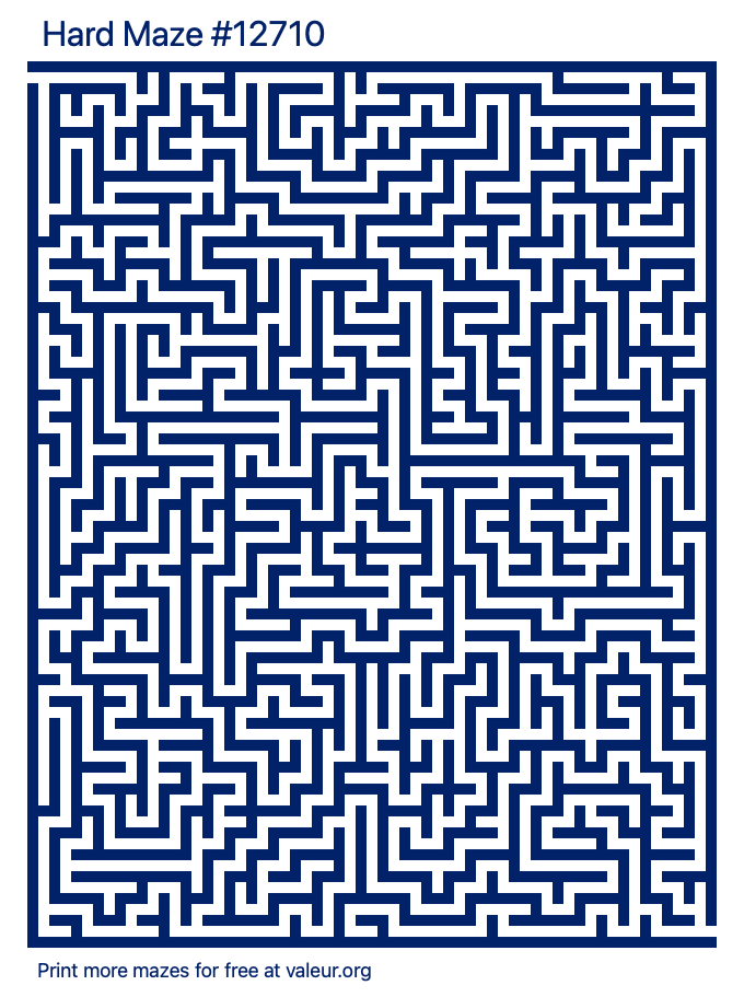 Free Printable Hard Maze number 12710