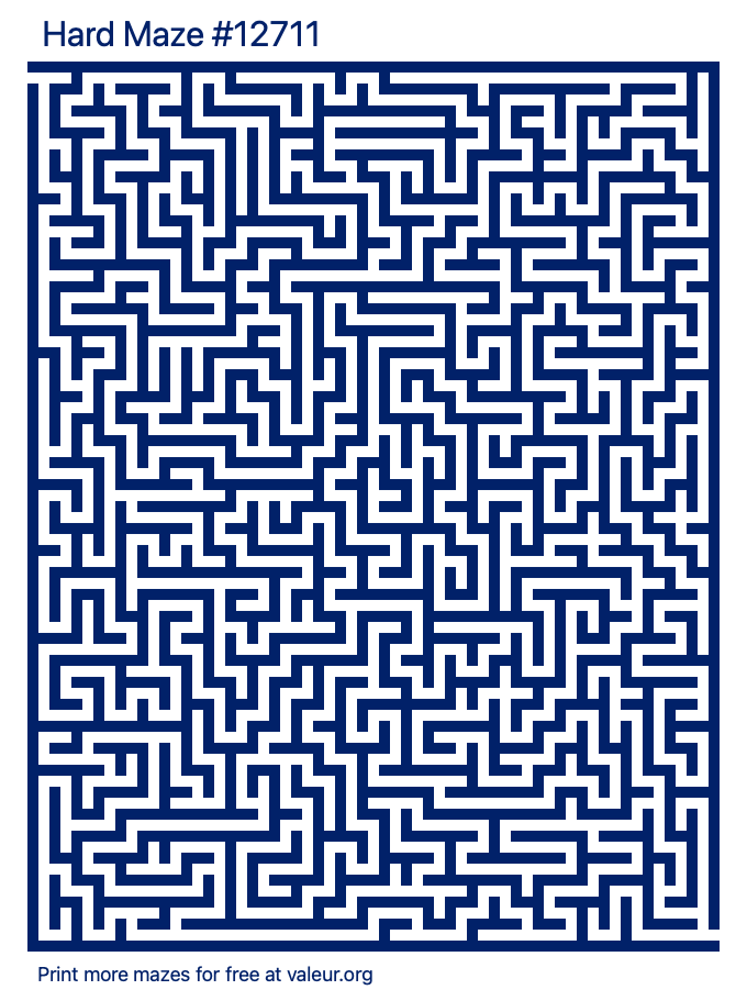 Free Printable Hard Maze number 12711