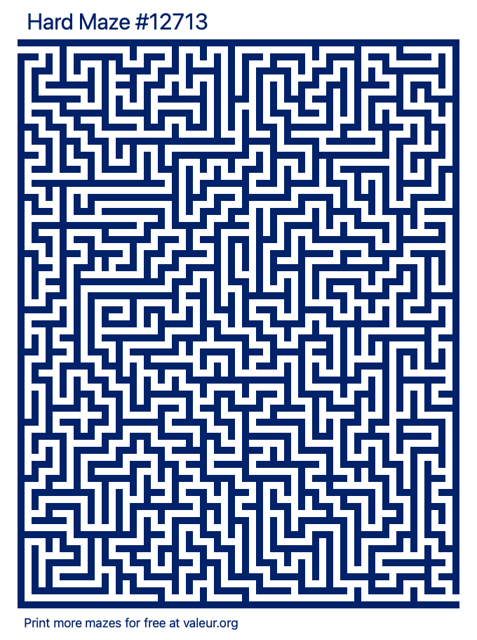 Free Printable Hard Maze number 12713