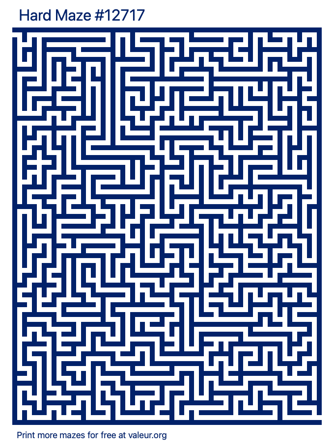 Free Printable Hard Maze number 12717