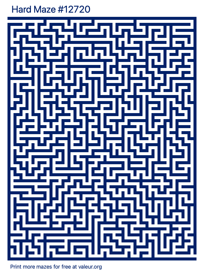 Free Printable Hard Maze number 12720