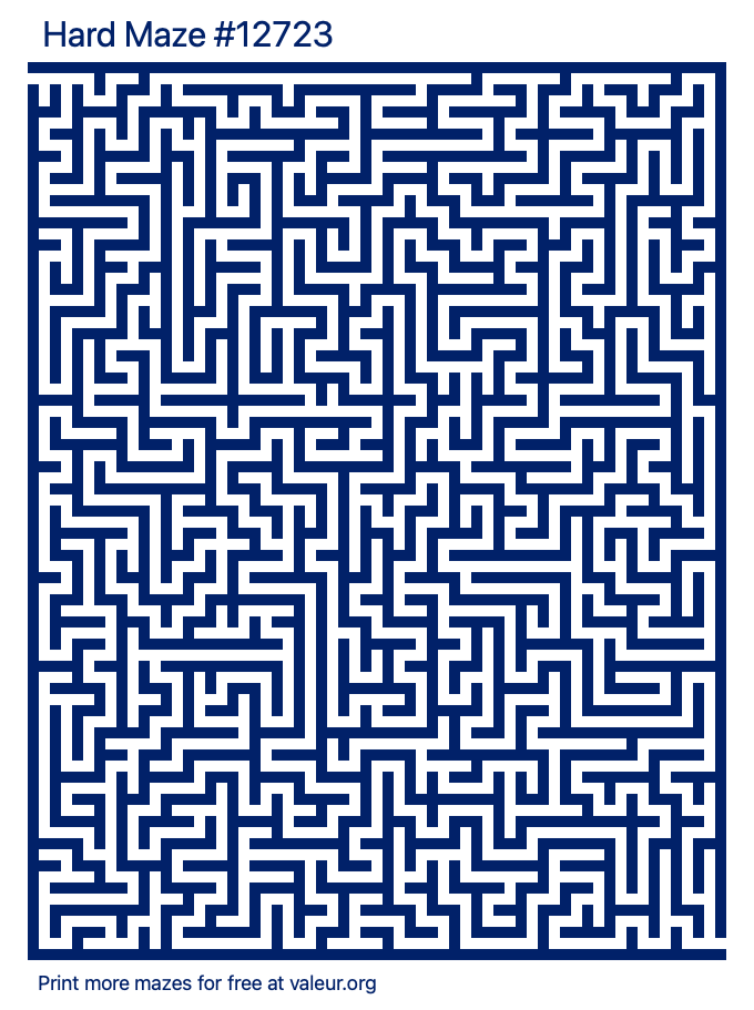 Free Printable Hard Maze number 12723