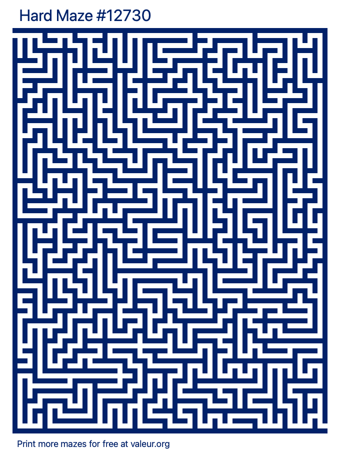 Free Printable Hard Maze number 12730