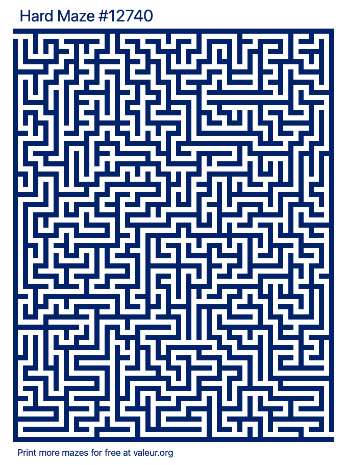 Free Printable Hard Maze number 12740