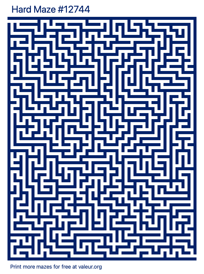 Free Printable Hard Maze number 12744