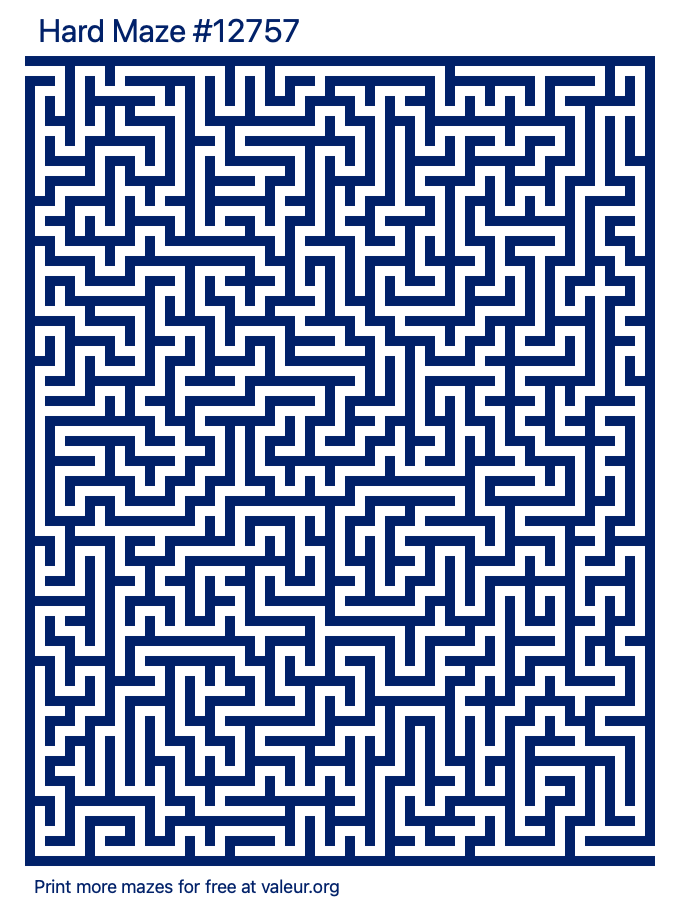 Free Printable Hard Maze number 12757