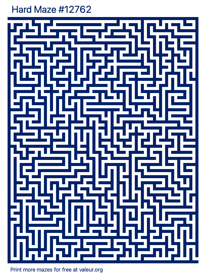 Free Printable Hard Maze number 12762