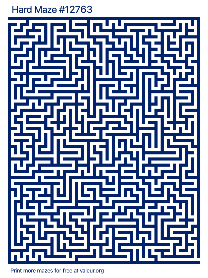 Free Printable Hard Maze number 12763