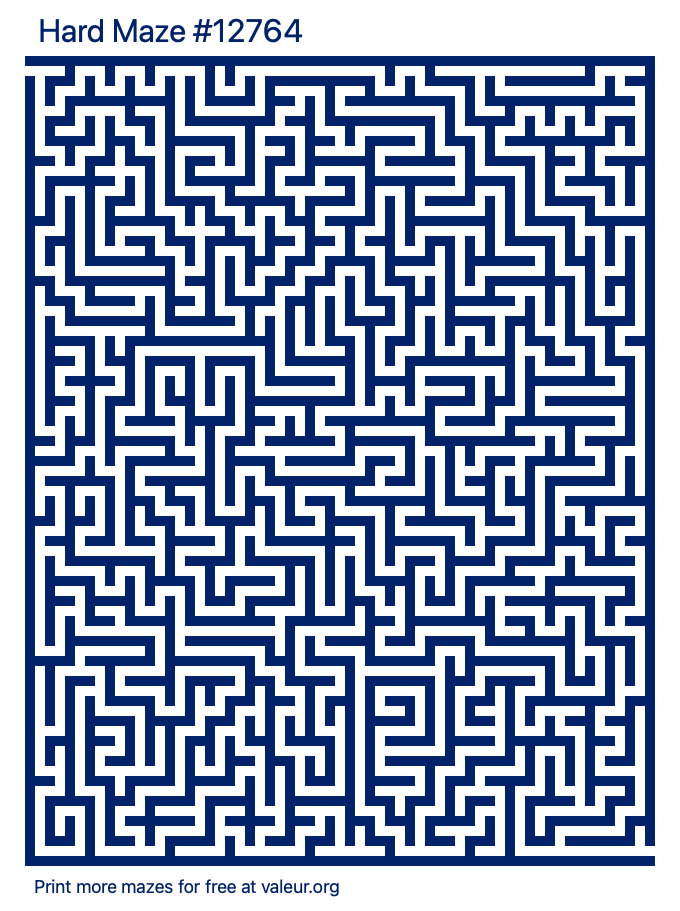 Free Printable Hard Maze number 12764