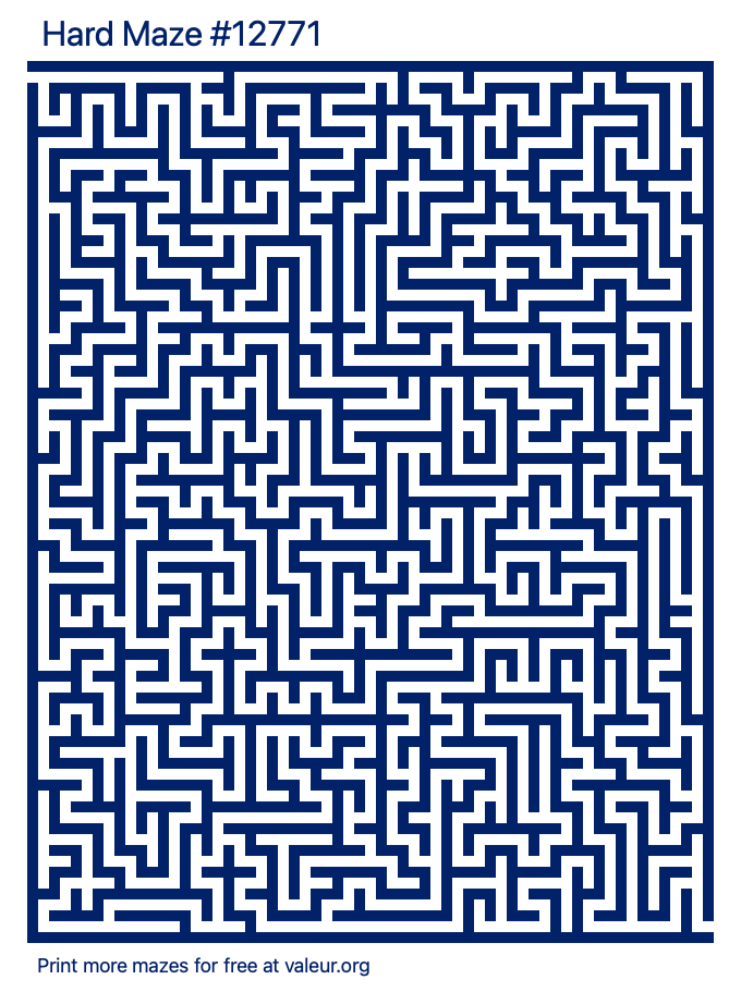 Free Printable Hard Maze number 12771