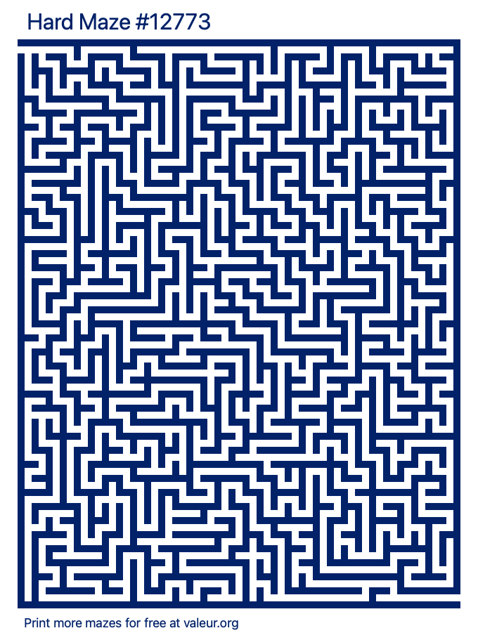 Free Printable Hard Maze number 12773