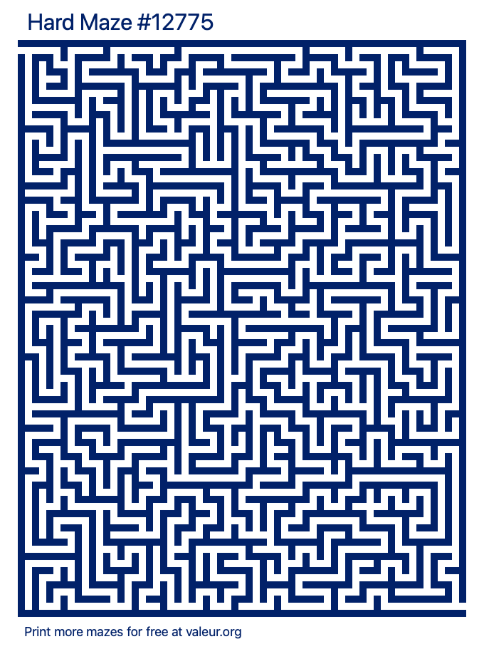 Free Printable Hard Maze number 12775