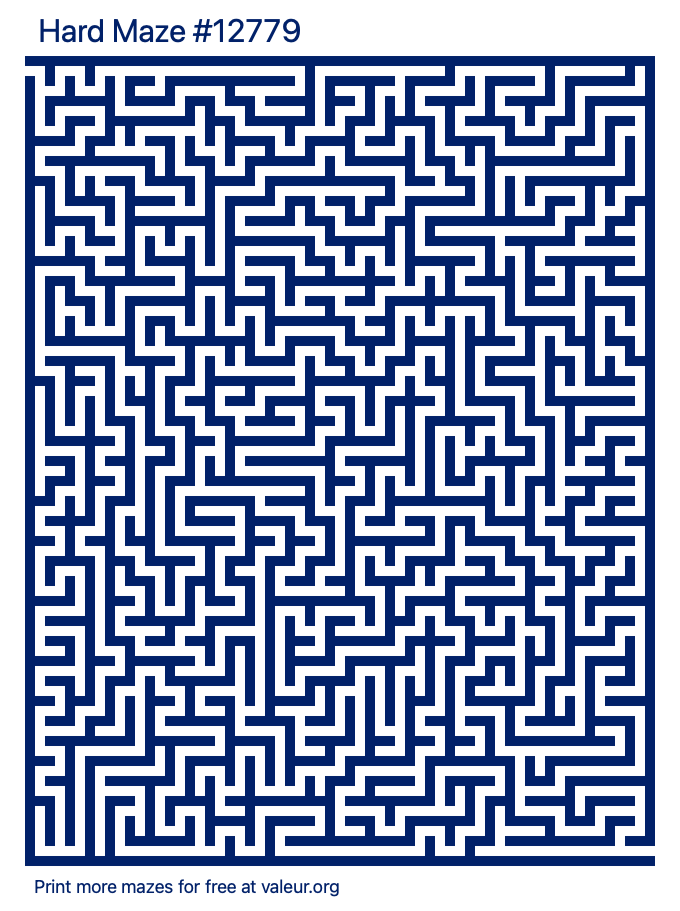 Free Printable Hard Maze number 12779