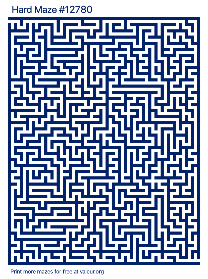 Free Printable Hard Maze number 12780