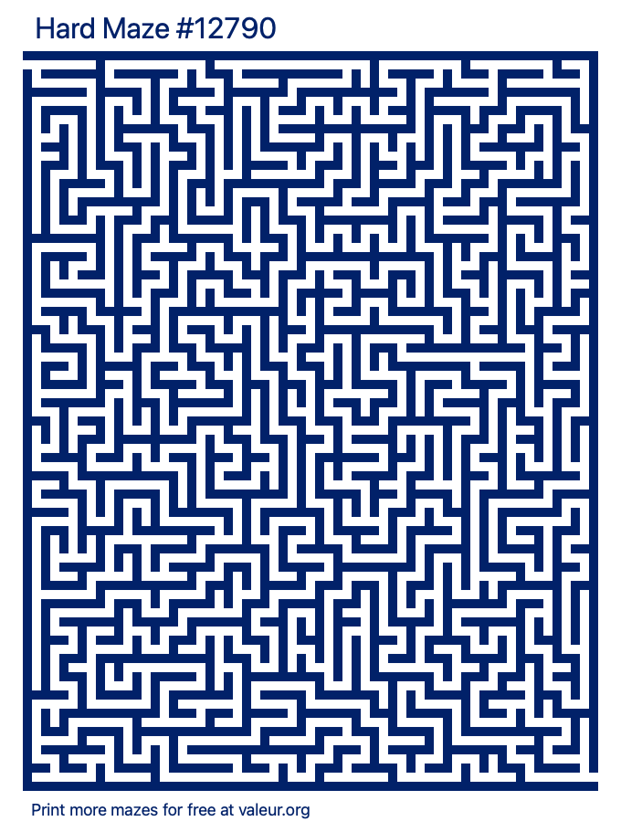 Free Printable Hard Maze number 12790
