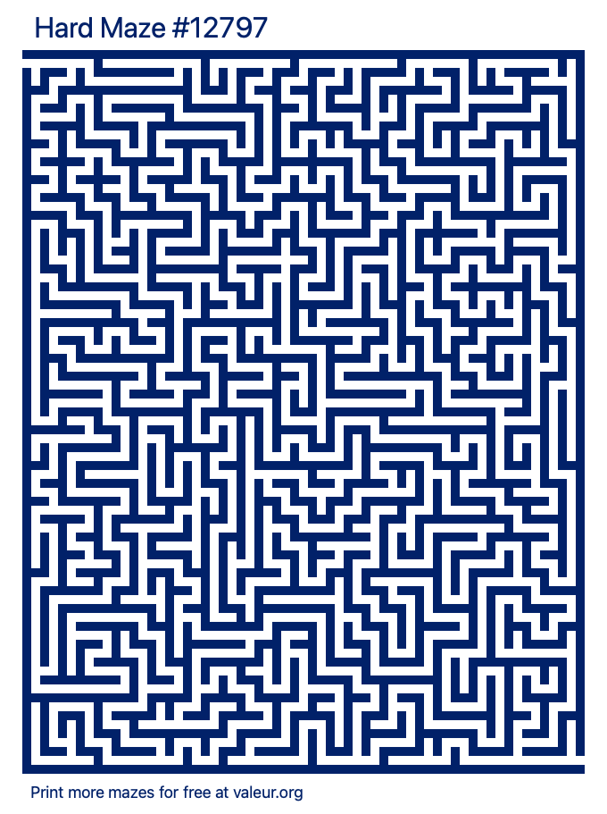 Free Printable Hard Maze number 12797