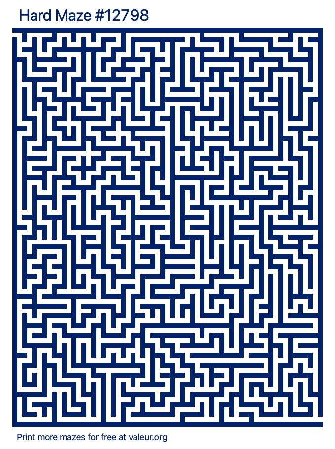 Free Printable Hard Maze number 12798