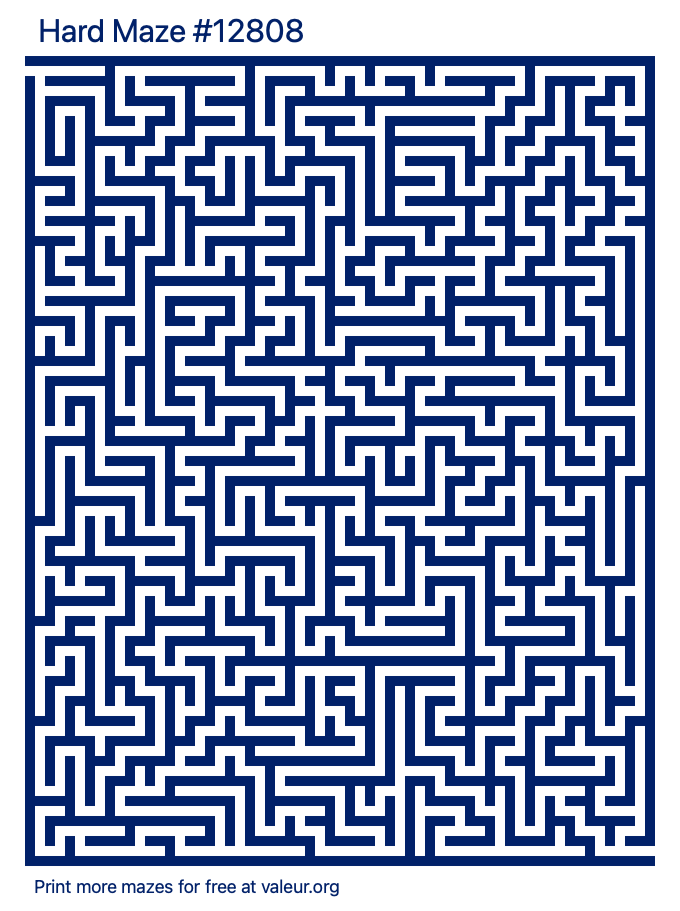 Free Printable Hard Maze number 12808