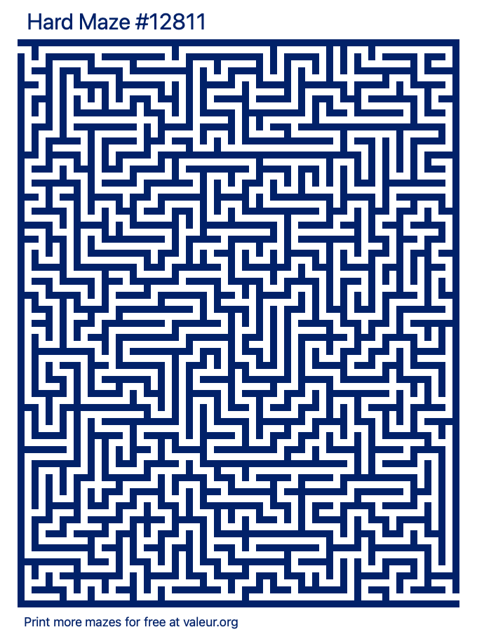Free Printable Hard Maze number 12811