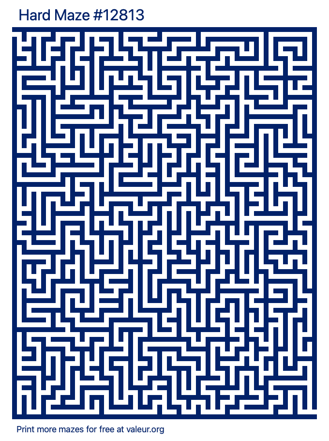 Free Printable Hard Maze number 12813