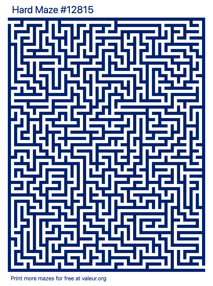 Free Printable Hard Maze number 12815