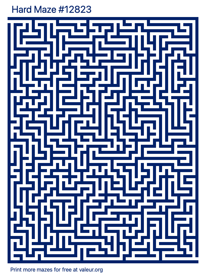 Free Printable Hard Maze number 12823