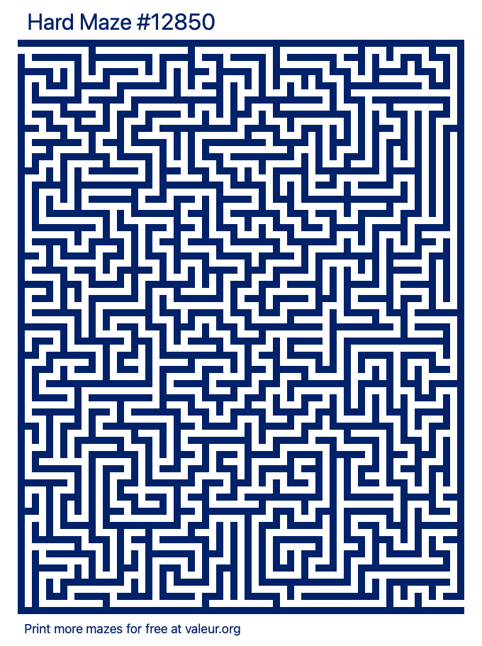 Free Printable Hard Maze number 12850