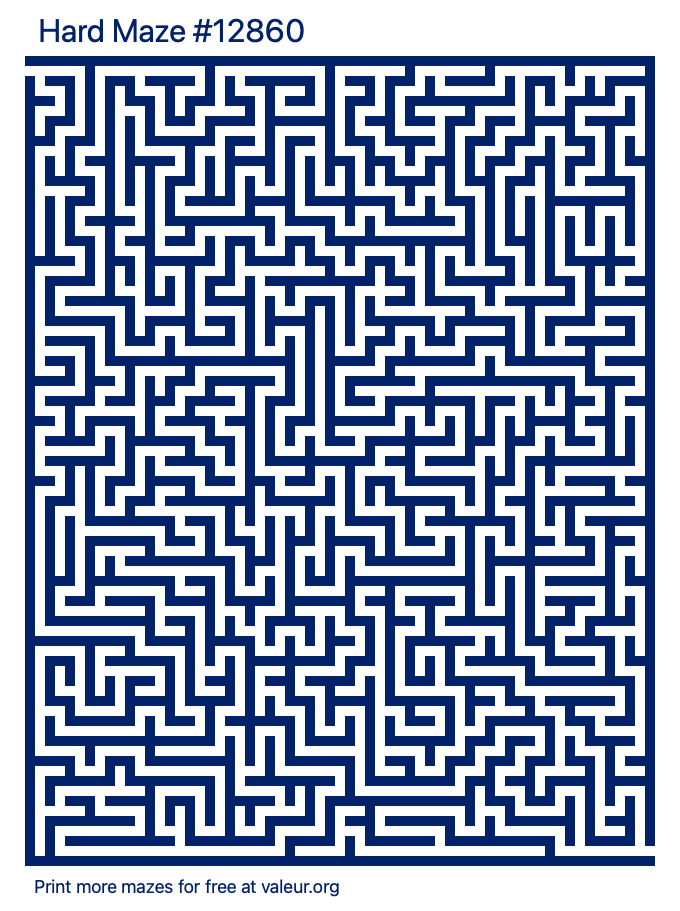 Free Printable Hard Maze number 12860