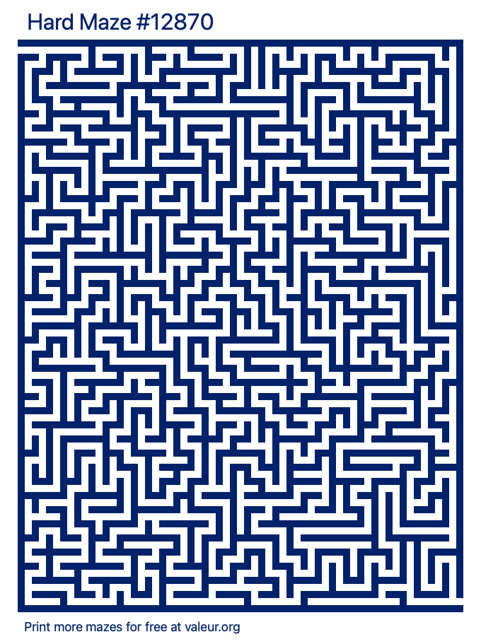 Free Printable Hard Maze number 12870